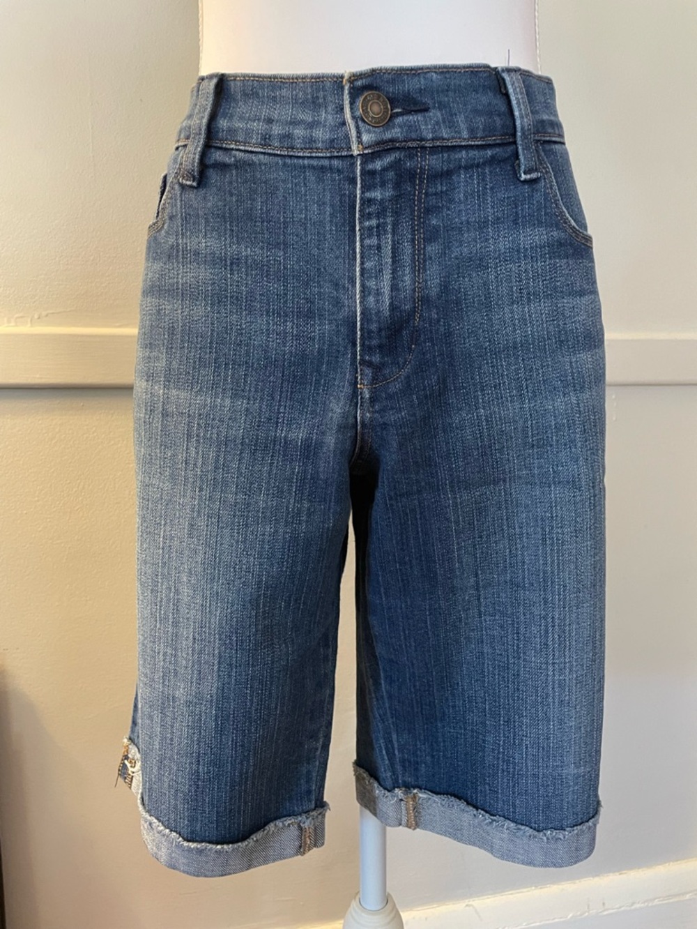 Old Navy Blue Denim Shorts with Contrast Stitching